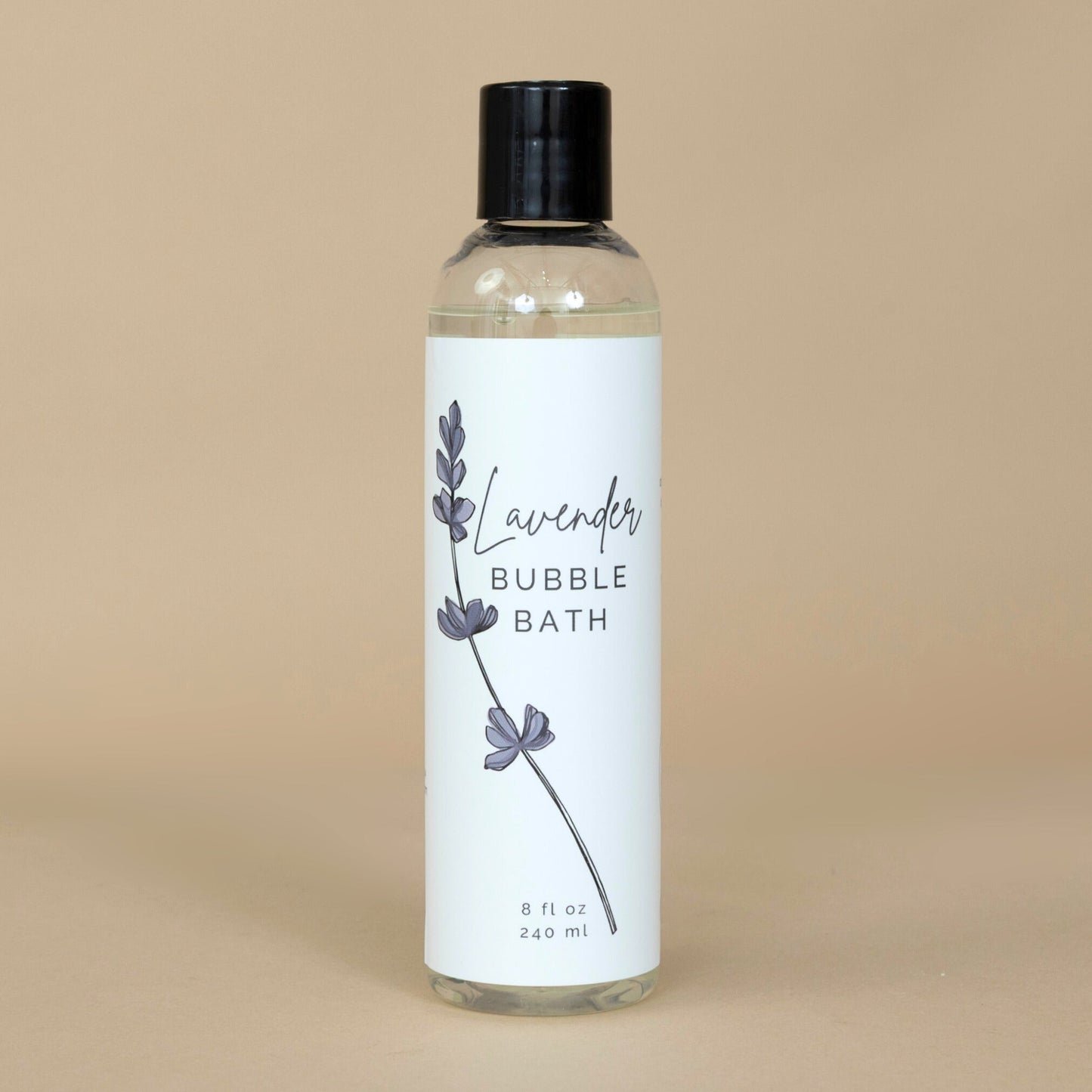 Lavender Bubble Bath featured in a stylish arrangement, emphasizing the luxurious bath experience