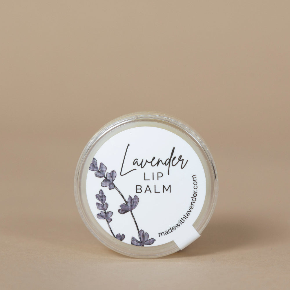 Lavender Lip Balm in a sleek tube soothing dry lips with natural lavender essence