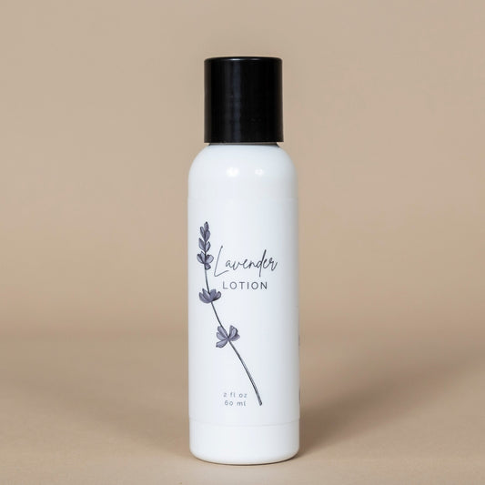 Lavender Lotion for all skin types being applied to smooth skin