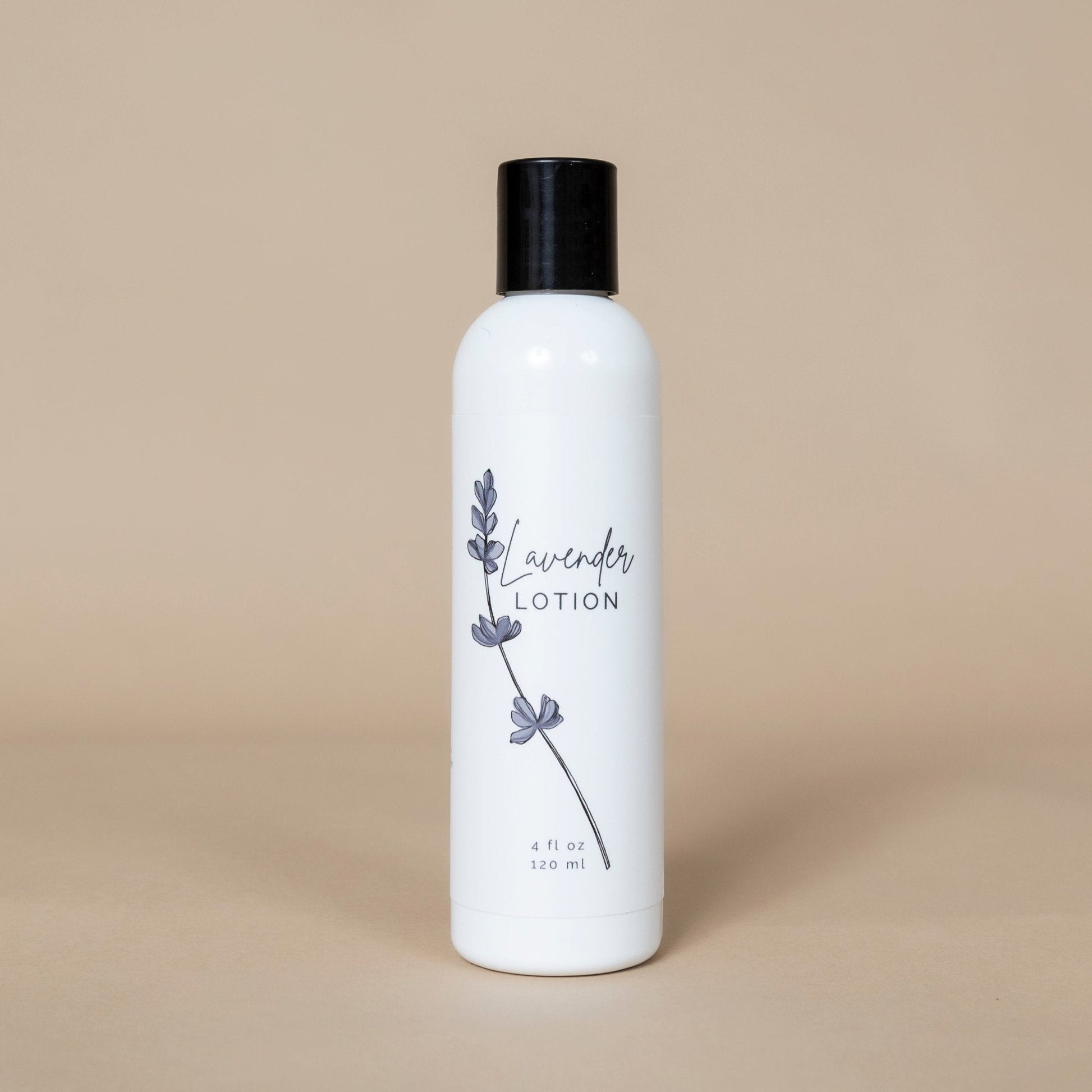 Lavender Lotion for all skin types showcased with fresh lavender sprigs