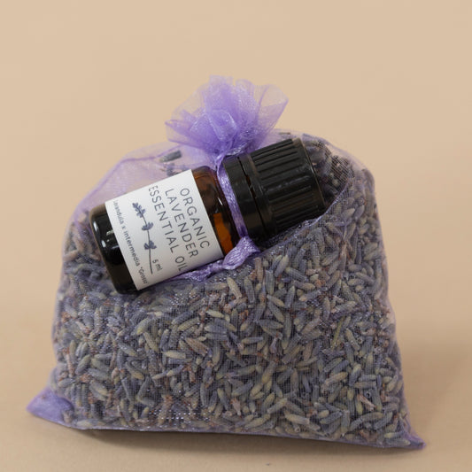 Lavender Sachet and Essential Oil Combo