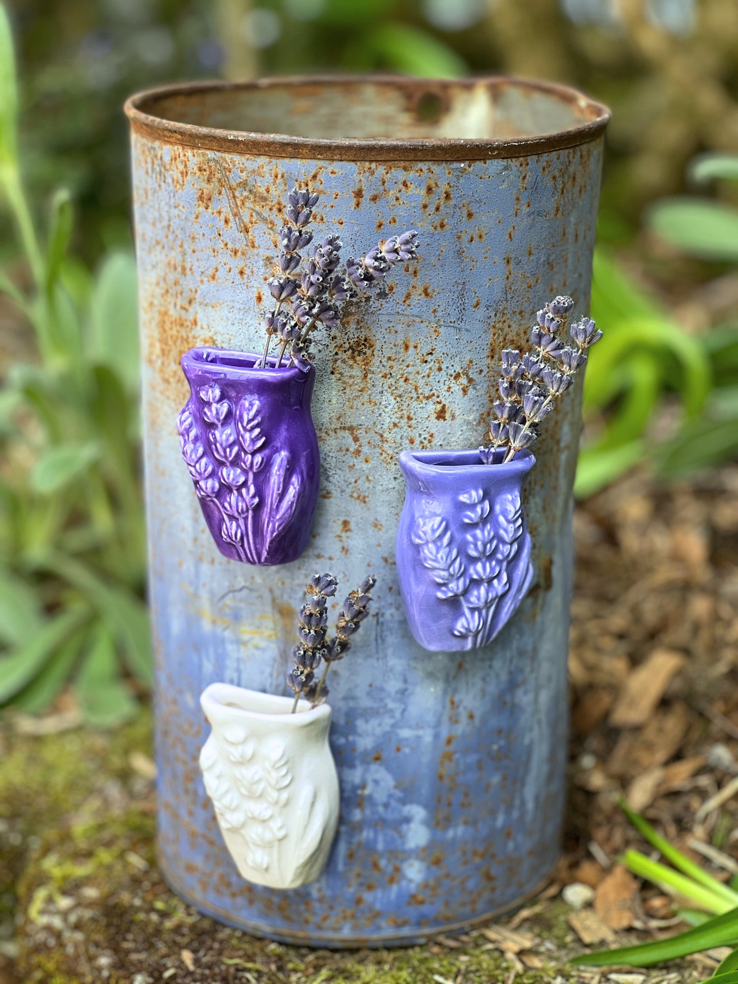 Lavender Ceramic Vases
