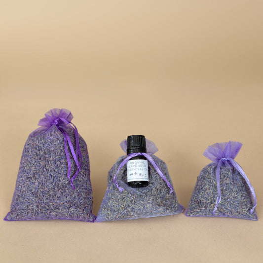 Organic Lavender Sachet - large collection, featuring multiple sachets filled with organic lavender for natural freshness.